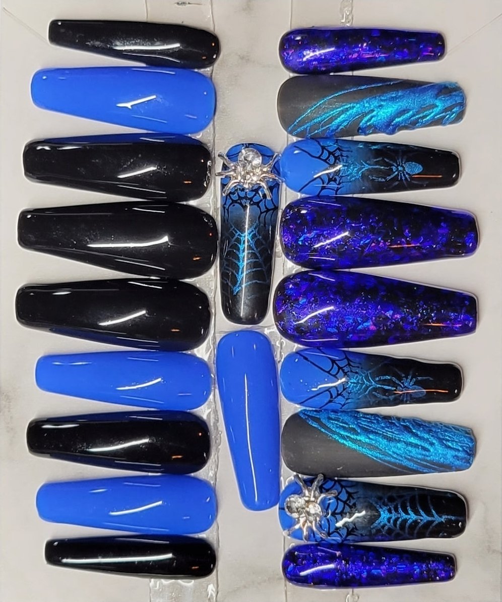 Holo-Ween! Blue Spiders